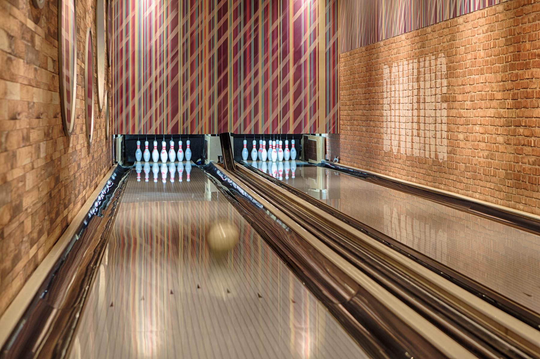 Bowling alley at a hotel