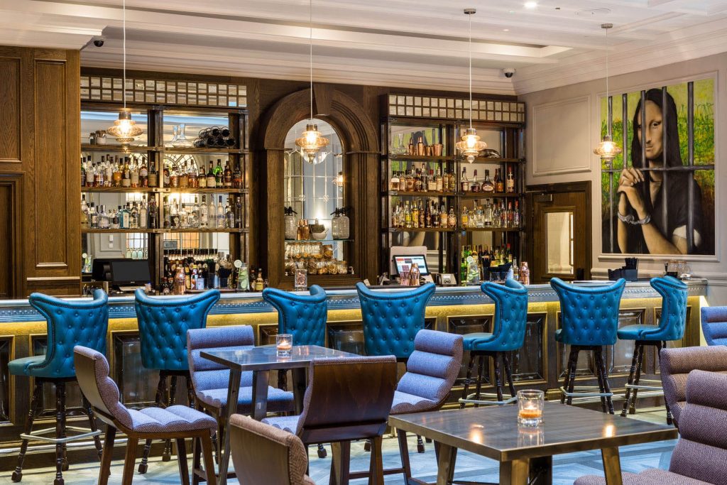 Luxury hotel bar