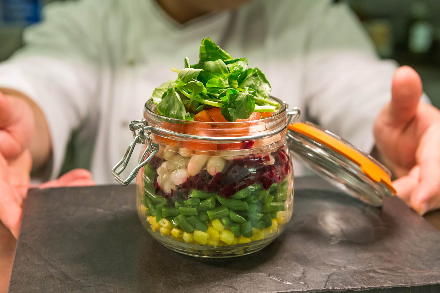 Salad Served in a Jar